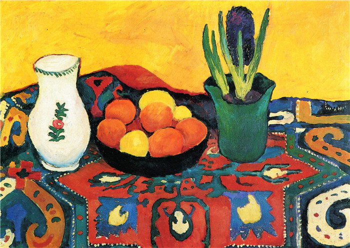 奥古斯特·麦克（August Macke）画作-静物