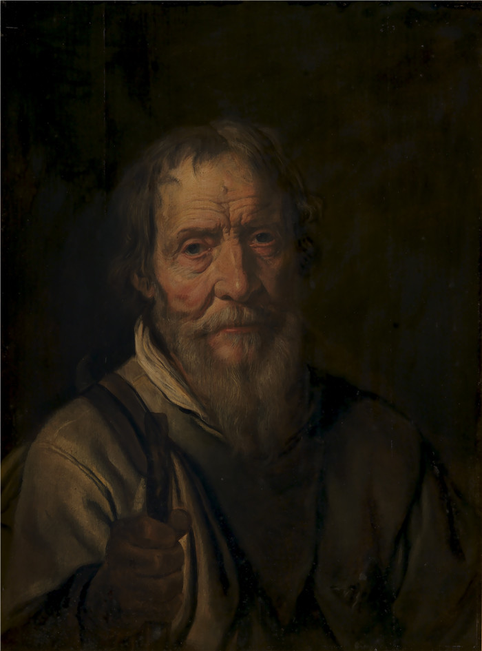 《一位老人的肖像》卡雷尔·范·曼德(Karel van Mander)的画作-Portrait of an Old Man. Christian Jacobsen Drakenberg (^)