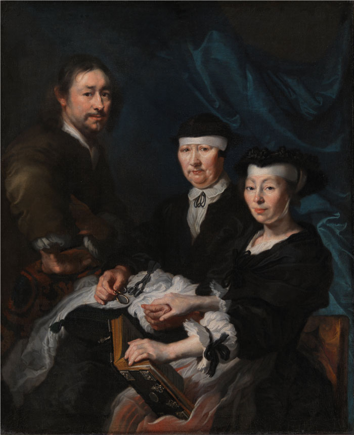 《艺术家和他的家人》卡雷尔·范·曼德(Karel van Mander)的画作-The Artist with his Family