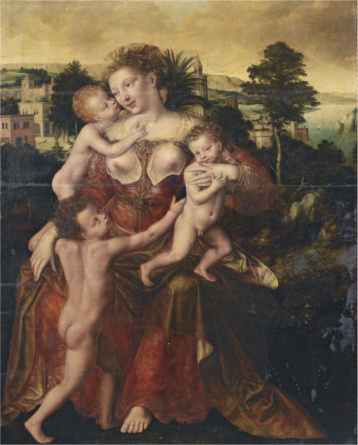 《慈善的寓言》扬·马西斯（Jan Massijs）的画作-An allegory of Charity, lot.3