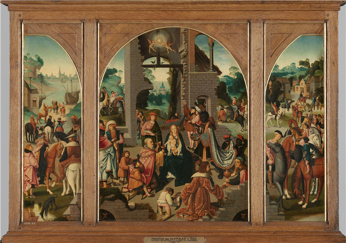 阿尔克马尔大师(Master of Alkmaar)的画作-三角形与国王的崇拜