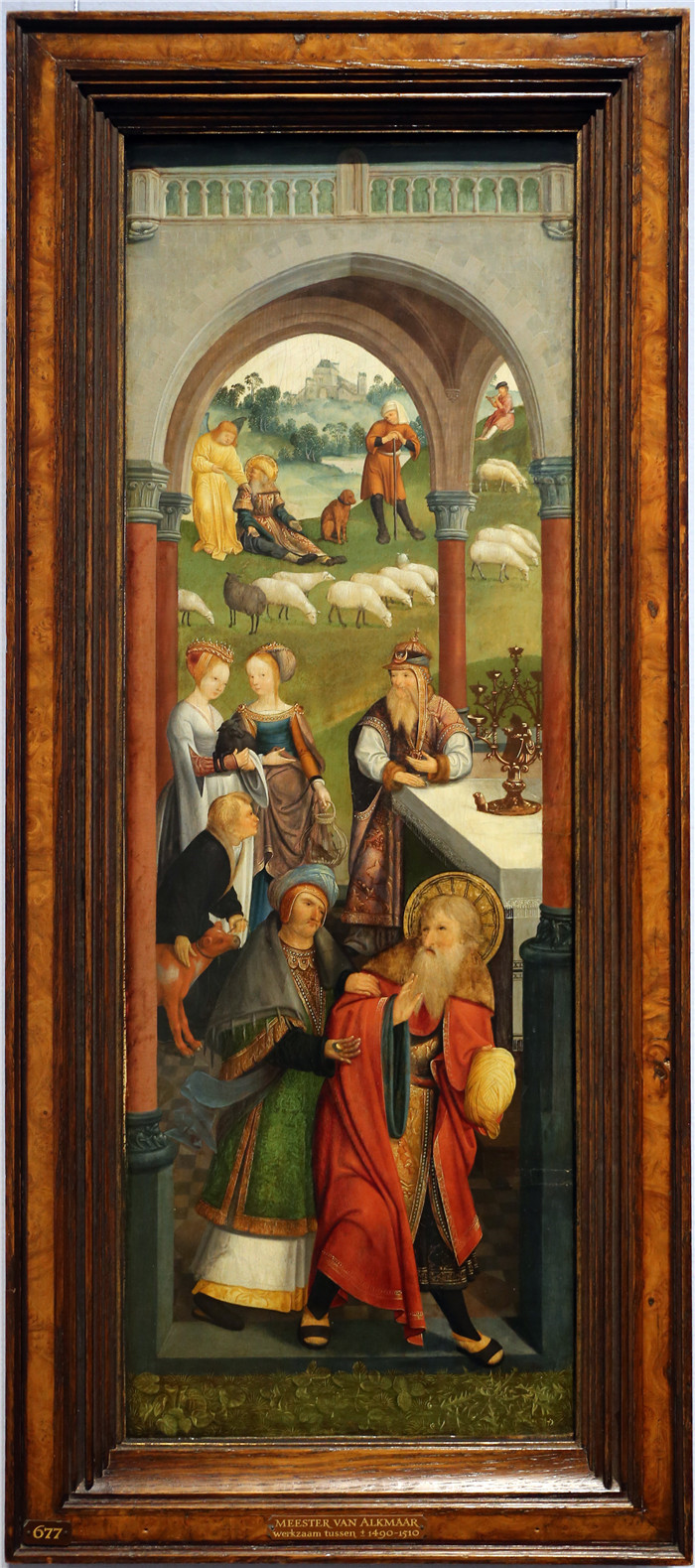 阿尔克马尔大师（Master of Alkmaar）的画作-玩家和安娜的生活场景 01