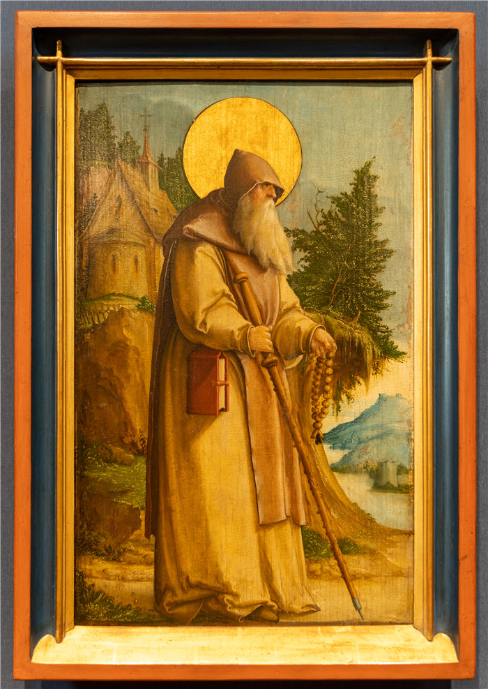 《保罗·冯·特本》冯·梅斯基希(Master of Messkirch)的画作-Der Heilige Paulus von Theben