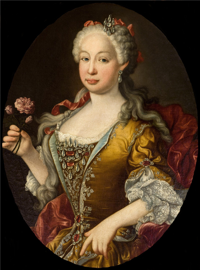 《布拉甘萨的野蛮女王》路易斯·埃吉迪奥·梅伦德斯(Luis Egidio Meléndez)的画作-La reina Bárbara de Braganza (Ayuntamiento de Sevi