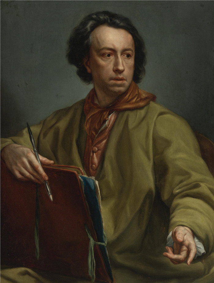 《艺术家自我肖像》安东·拉斐尔·蒙斯(Anton Raphael Mengs)油画-Circle of , Copy of Self Portrait of the Artist