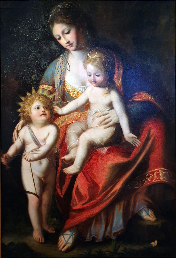 安东·拉斐尔·蒙斯(Anton Raphael Mengs)油画-拉托纳与儿童阿波尔和戴安娜 1769