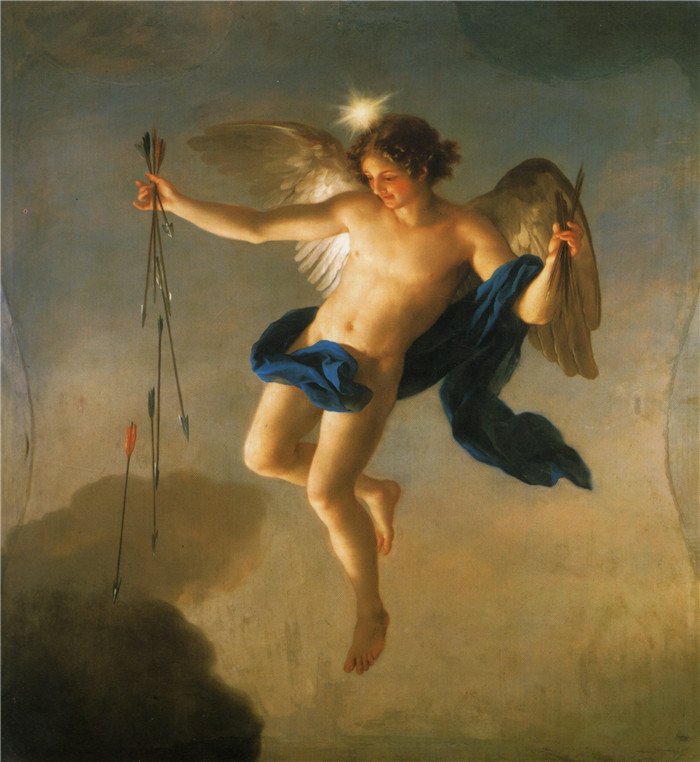 《对伴侣的人格化》安东·拉斐尔·蒙斯(Anton Raphael Mengs)油画-Hesperus als Personifikation des Abends