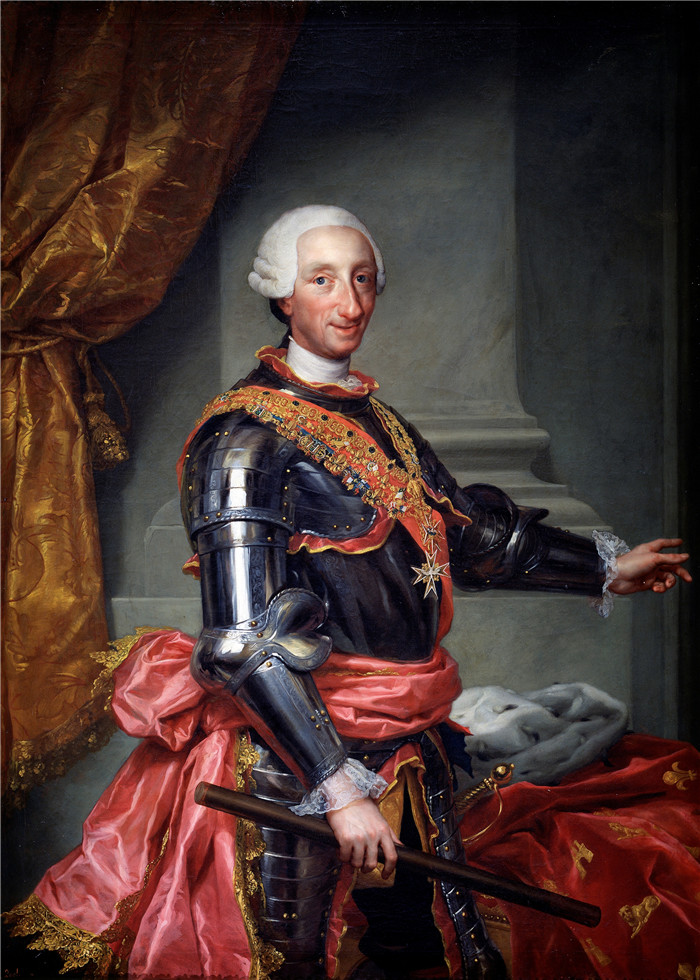 《西班牙查理三世》安东·拉斐尔·蒙斯(Anton Raphael Mengs)油画-Charles III of Spain high resolution