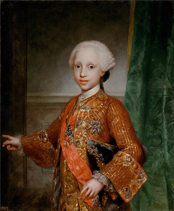 《弗朗西斯科·哈维尔·德·波旁》安东·拉斐尔·蒙斯(Anton Raphael Mengs)油画-Francisco Javier of Bourbon (1757 1771)