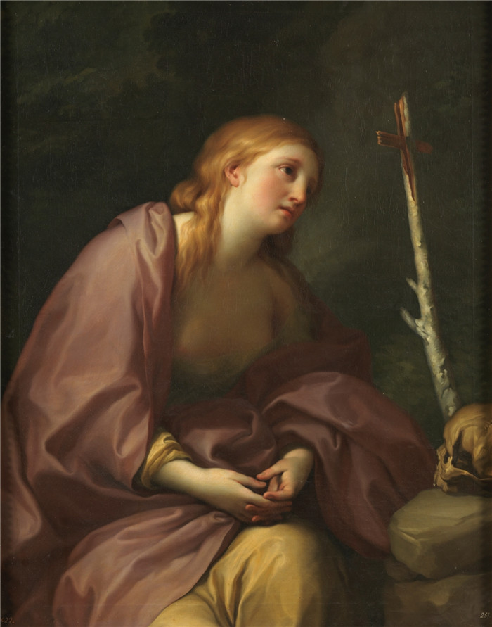 《忏悔》安东·拉斐尔·蒙斯(Anton Raphael Mengs)油画-Magdalena penitente, de (Museo del Prado)