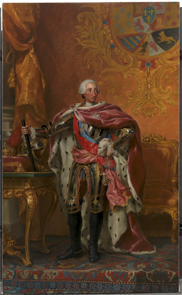 《教皇克莱门特十三世肖像》安东·拉斐尔·蒙斯(Anton Raphael Mengs)油画-Portrait of King Charles III of Spain