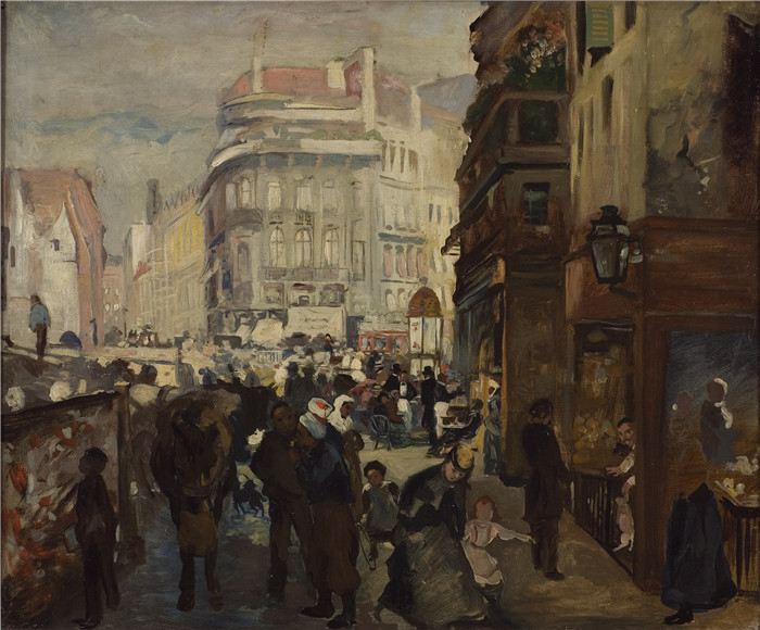 门采尔（Adolph Menzel）作品-巴黎国立博物馆工作日 A Working Day in Paris   Nationalmuseum   18851