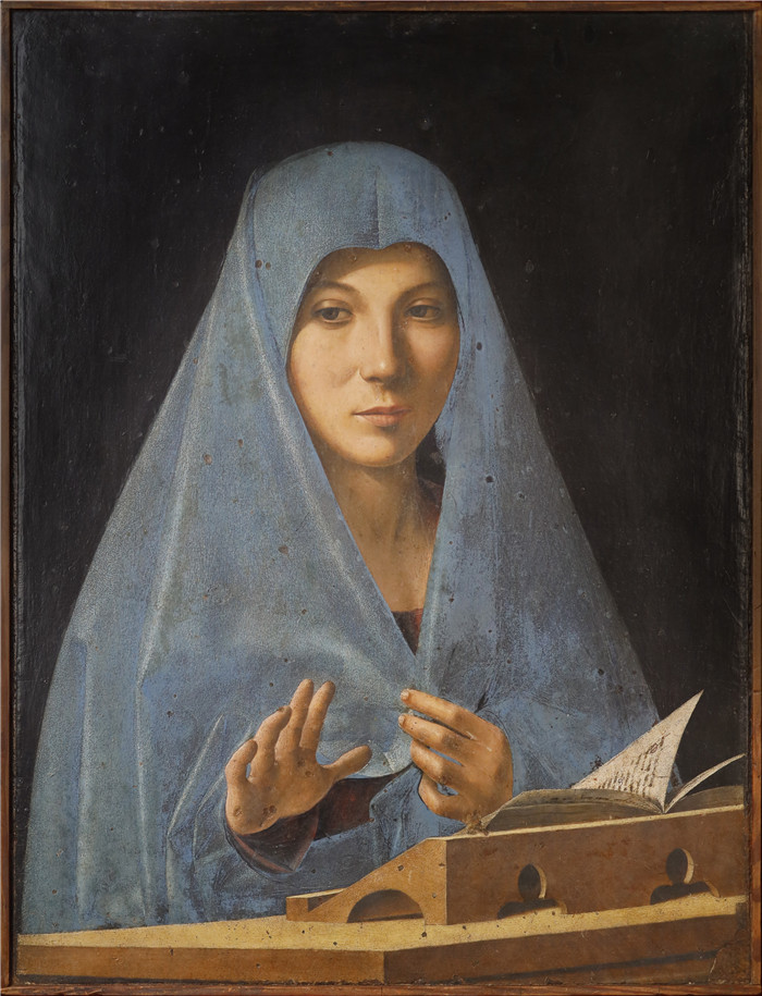 《圣母报喜》安东内洛·达·墨西拿 (Antonello da Messina)作品-Annunciata di Palermo, circa 1475-77 -FG2