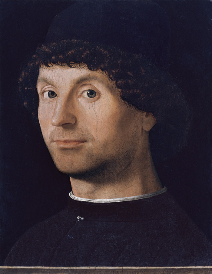 《一个男人的肖像》安东内洛·达·墨西拿 (Antonello da Messina)作品-Retrato de un hombre