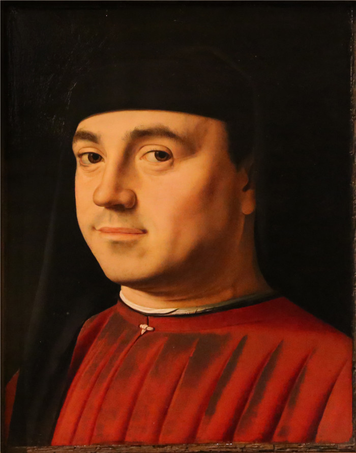 《男人的肖像》安东内洛·达·墨西拿 (Antonello da Messina)作品-ritratto d'uomo, 1474-75, 02