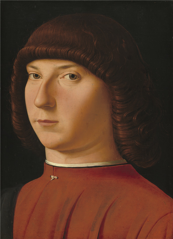 《一个年轻人的肖像》安东内洛·达·墨西拿 (Antonello da Messina)作品-Portrait of a Young Man A22187
