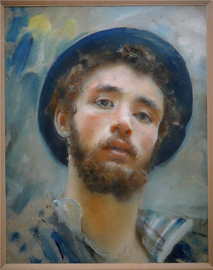 弗朗切斯科·保罗·米切蒂（Francesco Paolo Michetti）作品-自画像selfportrait 1877