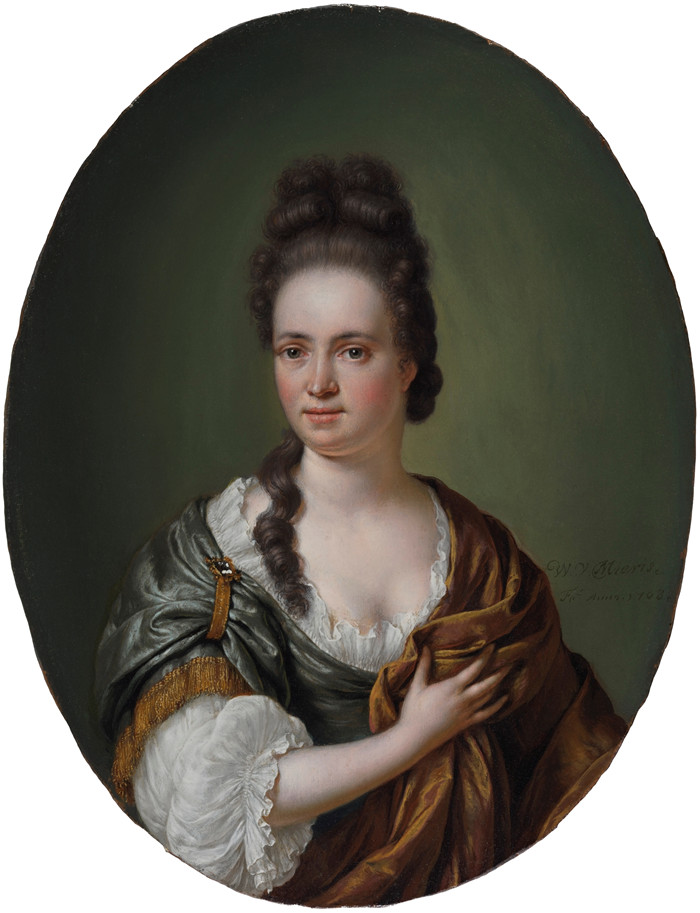 《优雅女人的肖像》威廉·范·米埃里斯(Willem van Mieris)的画作-Portrait of an Elegant Woman
