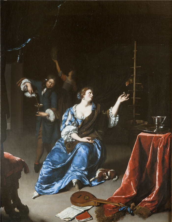 《卡普斯城堡》威廉·范·米埃里斯(Willem van Mieris)的画作- Schloß Caputh RalfR N3S 1492