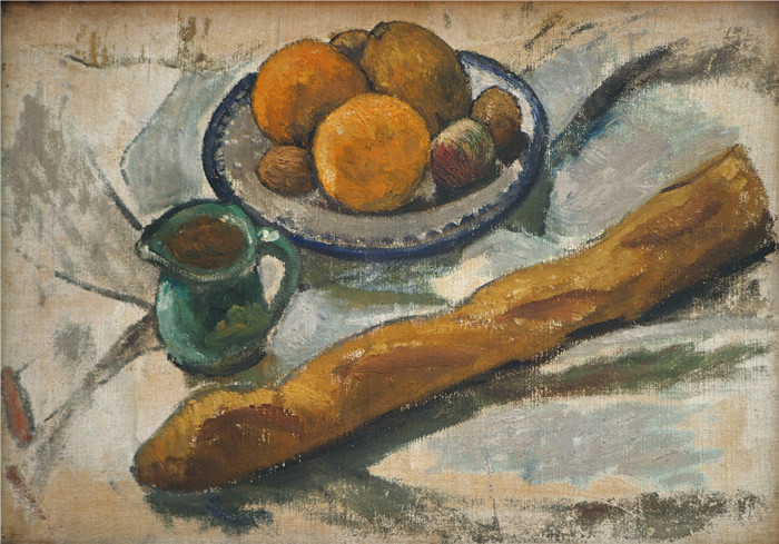 《静物水果》保拉·莫德松-贝克尔（Paula Modersohn-Becker）油画-Stillleben m Früchten
