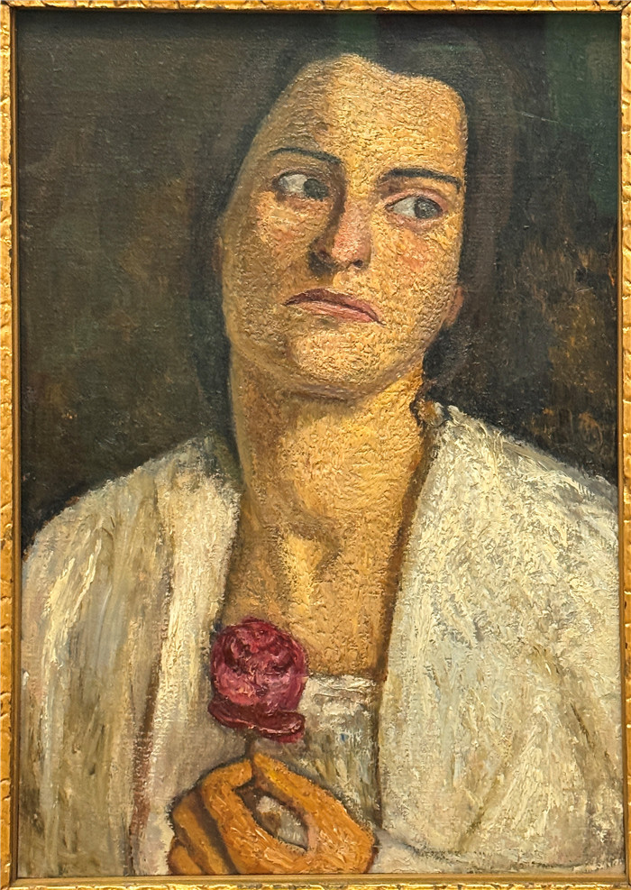 《雕塑家》保拉·莫德松-贝克尔（Paula Modersohn-Becker）油画- die Bildhauerin Clara Rilke Westhoff