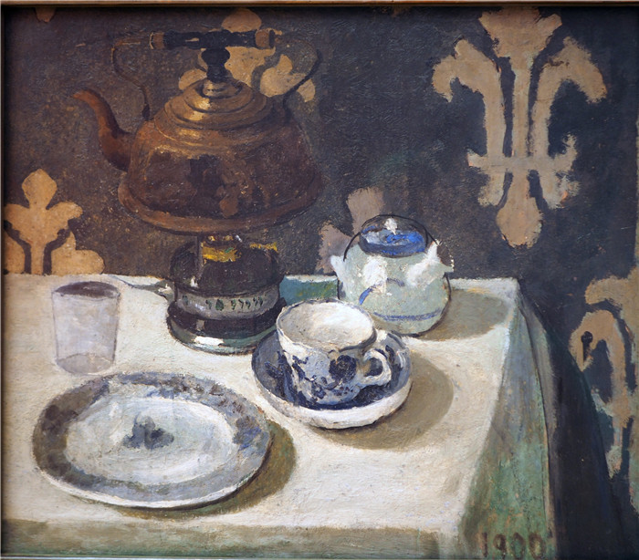 《静物茶壶》保拉·莫德松-贝克尔（Paula Modersohn-Becker）油画-Stilleben m Teekessel