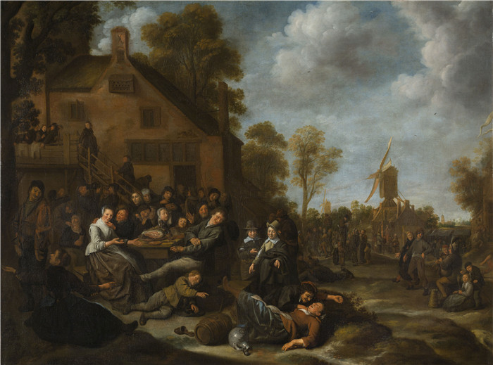 《村庄博览会》扬·米恩斯·莫莱纳尔（Jan Miense Molenaer）油画-Village Fair