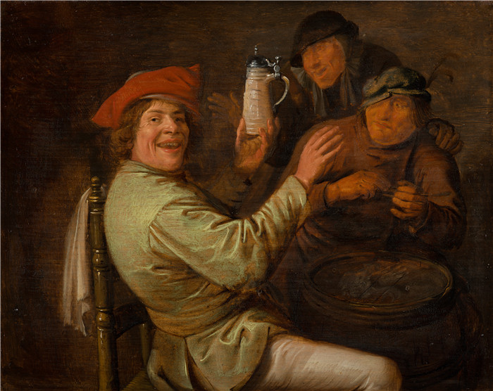 《五感,听觉》扬·米恩斯·莫莱纳尔(Jan Miense Molenaer)油画-The Five Senses, Hearing - 574