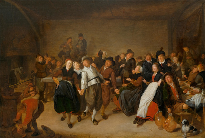 《农民婚礼》扬·米恩斯·莫莱纳尔(Jan Miense Molenaer)油画-Bauernhochzeit c1659
