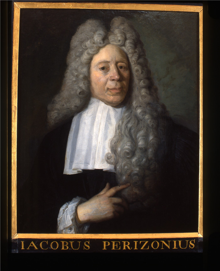 卡雷尔·德摩尔 ( Carel de Moor)作品-肖像Portrett van Jacobus Perizonius, hoogleraar Historie