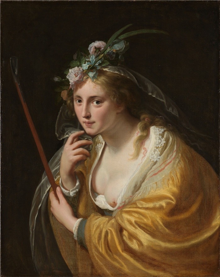 《洁净的牧妇》保罗·莫雷瑟(Paulus Moreelse)作品 -Een herderin Een herderin