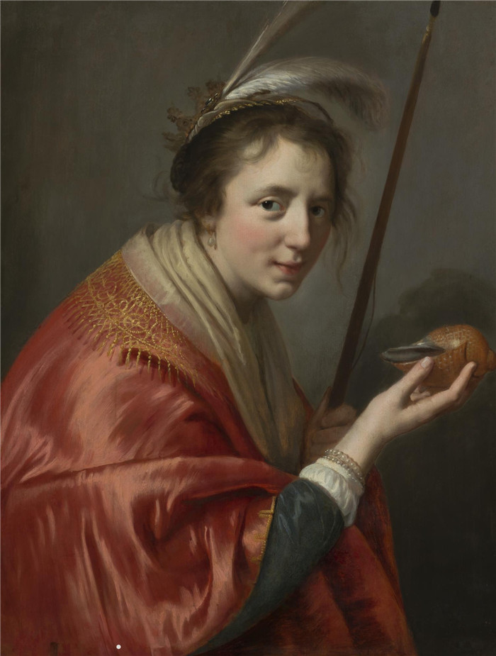 《年轻女子的肖像》保罗·莫雷瑟(Paulus Moreelse)作品 -Portrait of a Young Woman as Granida