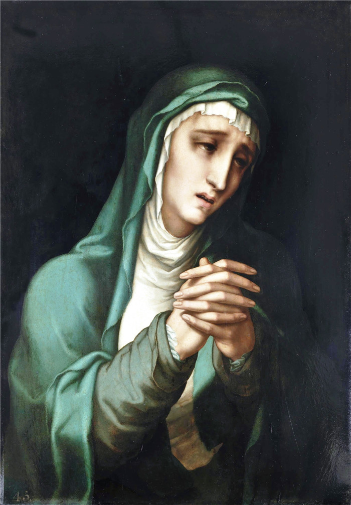 《圣母多洛罗萨》路易斯·德·莫拉莱斯（Luis de Morales）作品-La Virgen de los Dolores, de Luis de Morales (Museo del Prado)