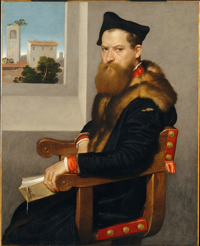 《巴托洛梅奥·邦吉》乔瓦尼·巴蒂斯塔·莫罗尼(Giovanni Battista Moroni)的画作-Bartolommeo Bonghi (died 1584)