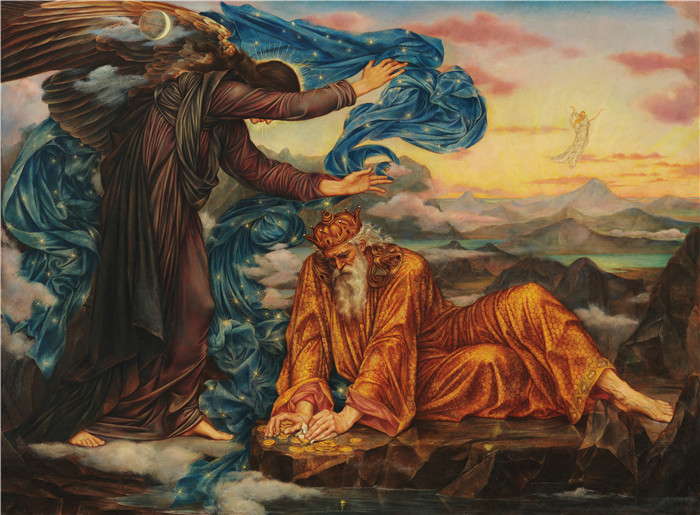 伊芙琳·德·摩根(Evelyn de Morgan)的画作-地球Earthbound,150ppi