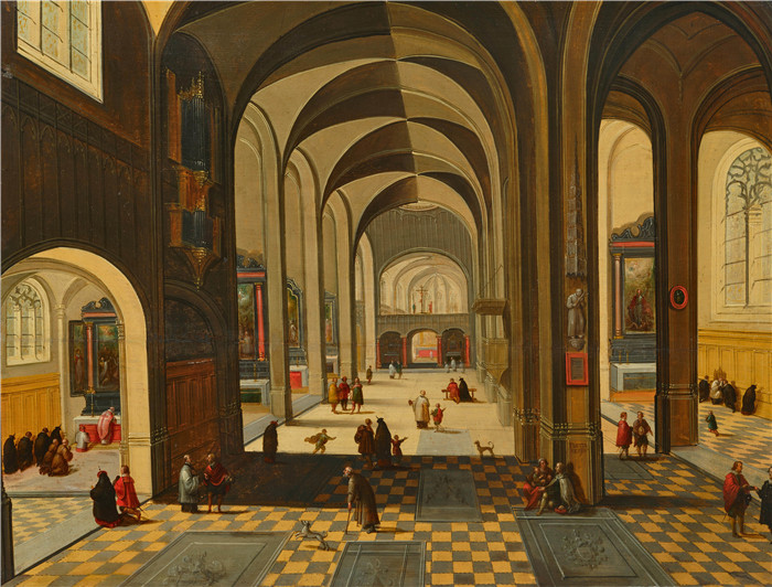 《教堂内部》彼得·尼夫斯(Pieter Neefs)的画作-Peeter Neefs Church interior