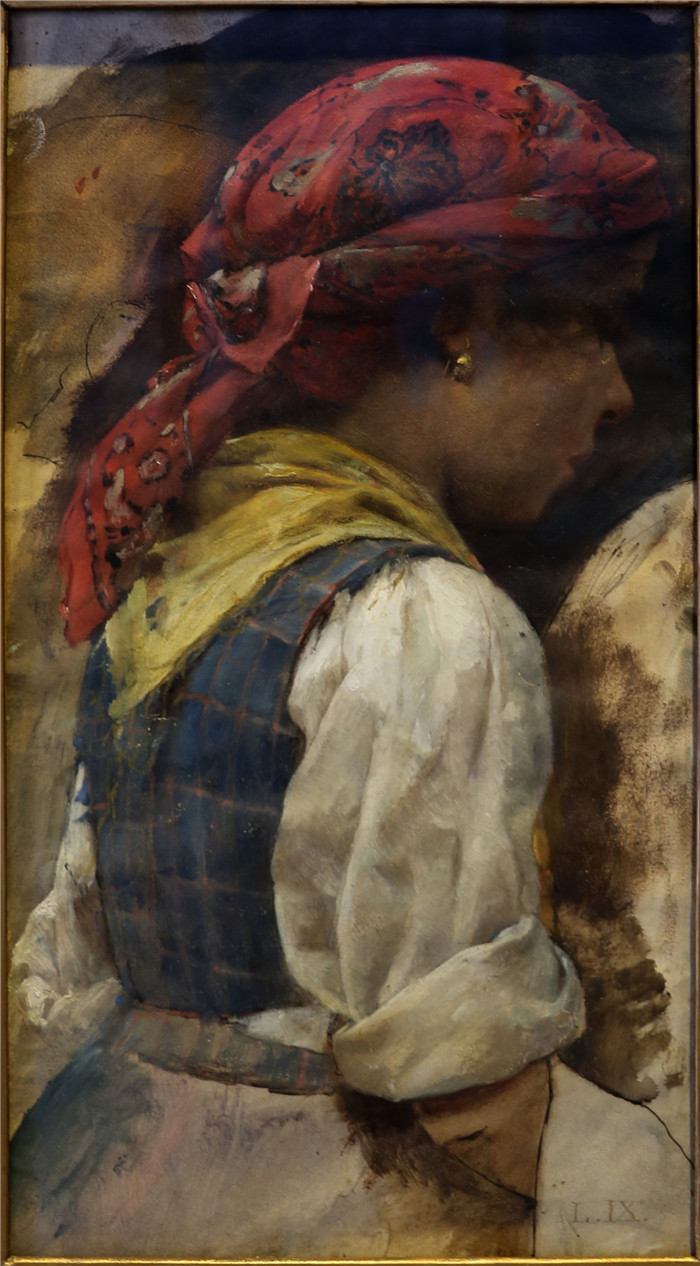 路易吉·诺诺(Luigi Nono)的画作-农妇contadinella (studio per il funerale di un bambino), 1895-97