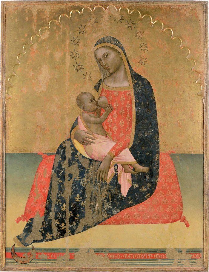 《圣母玛利亚》努齐快板(Allegretto Nuzi )的画作-Madonna dell'Umilta, 1134x1511