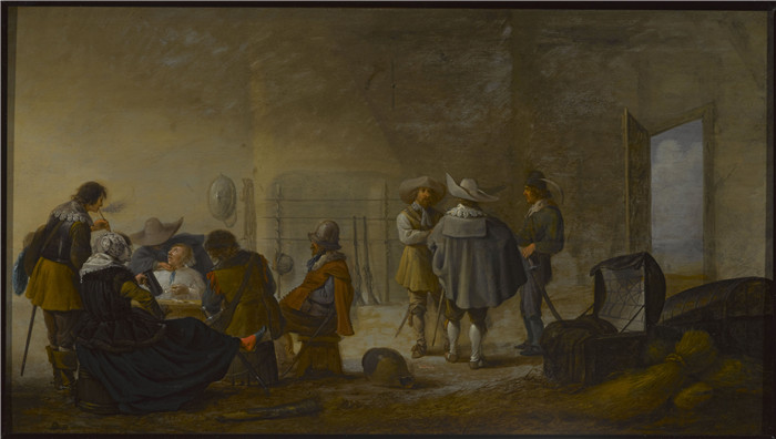 《卫兵馆》安东尼·帕拉梅德斯（Anthonie Palamedesz）作品-Guardhouse - M.Ob.