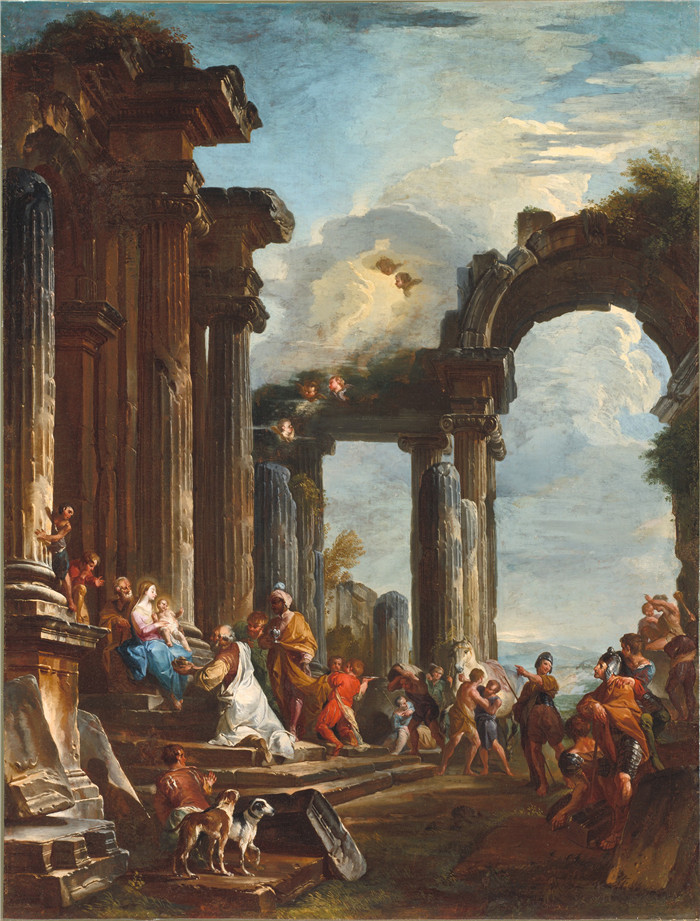 《巫师的崇拜》乔瓦尼·保罗·潘尼尼（Giovanni Paolo Pannini）的画作-Adoration of the Magi