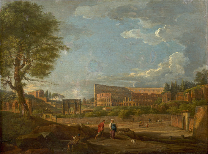 《罗马斗兽场的景色》乔瓦尼·保罗·潘尼尼（Giovanni Paolo Pannini）的画作-Rome, vue du Colisée -