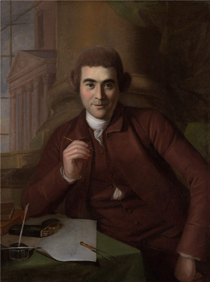 《威廉·巴克兰》查尔斯·威尔逊·皮尔（Charles Willson Peale）画作-William Buckland (1734-1774)