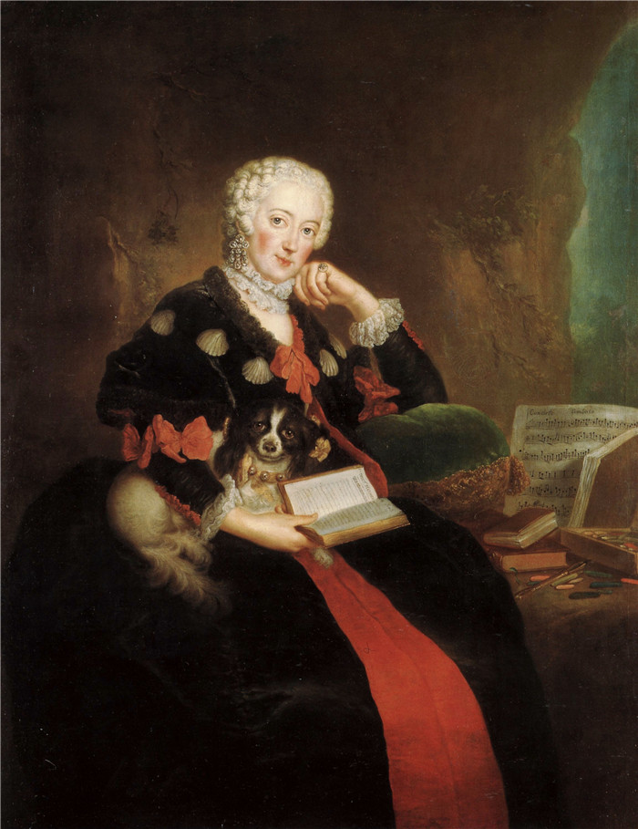《威廉·冯·拜罗伊特》安托万·佩斯内（Antoine Pesne）油画-Wilhelmine von Bayreuth2