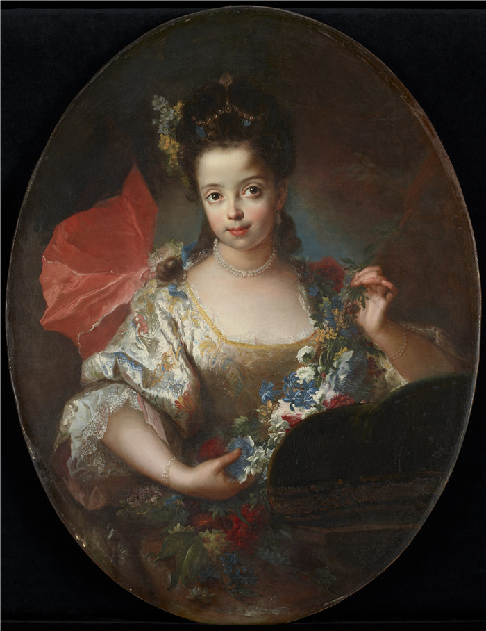 安托万·佩斯内（Antoine Pesne）油画-肖像Portrait of Ursule-Anne Dubuisson