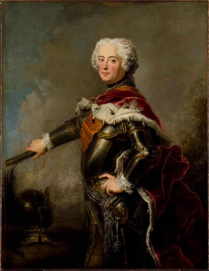 《弗雷德里克二世》安托万·佩斯内（Antoine Pesne）油画-Fredrik II, 1712-1786,