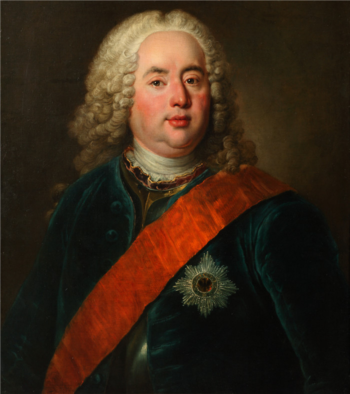 《古斯塔夫·阿道夫·戈特伯爵》安托万·佩斯内（Antoine Pesne）油画-Count Gustav Adolph Gotter