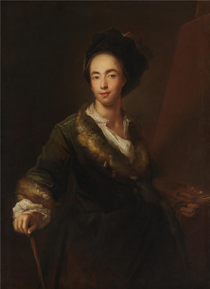 安托万·佩斯内（Antoine Pesne）油画-自画像Selbstbildnis - Neues Schloss Schleißheim