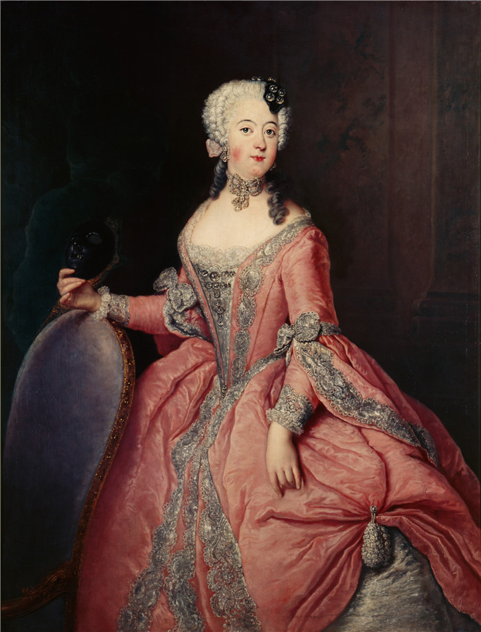 《普鲁士公主路易丝·乌尔里克》安托万·佩斯内（Antoine Pesne）油画-Luise Ulrike Prinzessin von Preußen (1720-1782)