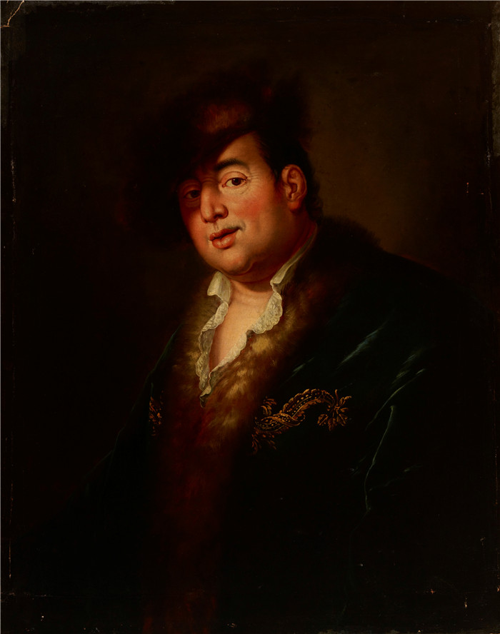 《约翰·梅尔基奥尔·丁林格肖像》安托万·佩斯内（Antoine Pesne）油画-Portrait of Johann Melchior Dinglinger (1664–1731)