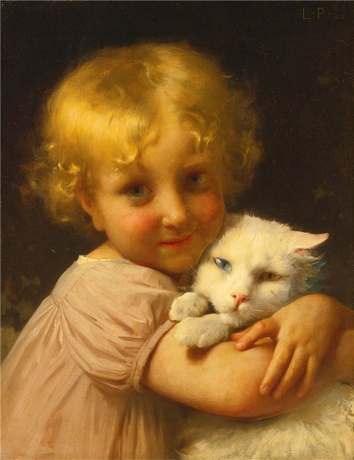 《最好的朋友》莱昂·佩罗（Léon Perrault）的画作- Perrault Best friends 1866